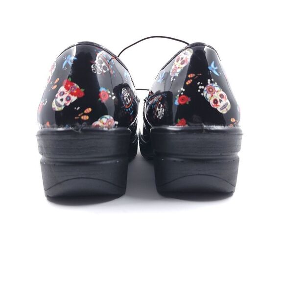 Easy Spirit Laurie Day of the Dead Skulls Black Clogs Womens 6M Slip Resistant - Picture 6 of 13